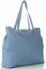 Kožené kabelka shopper bag Vittoria Gotti modrá V5705